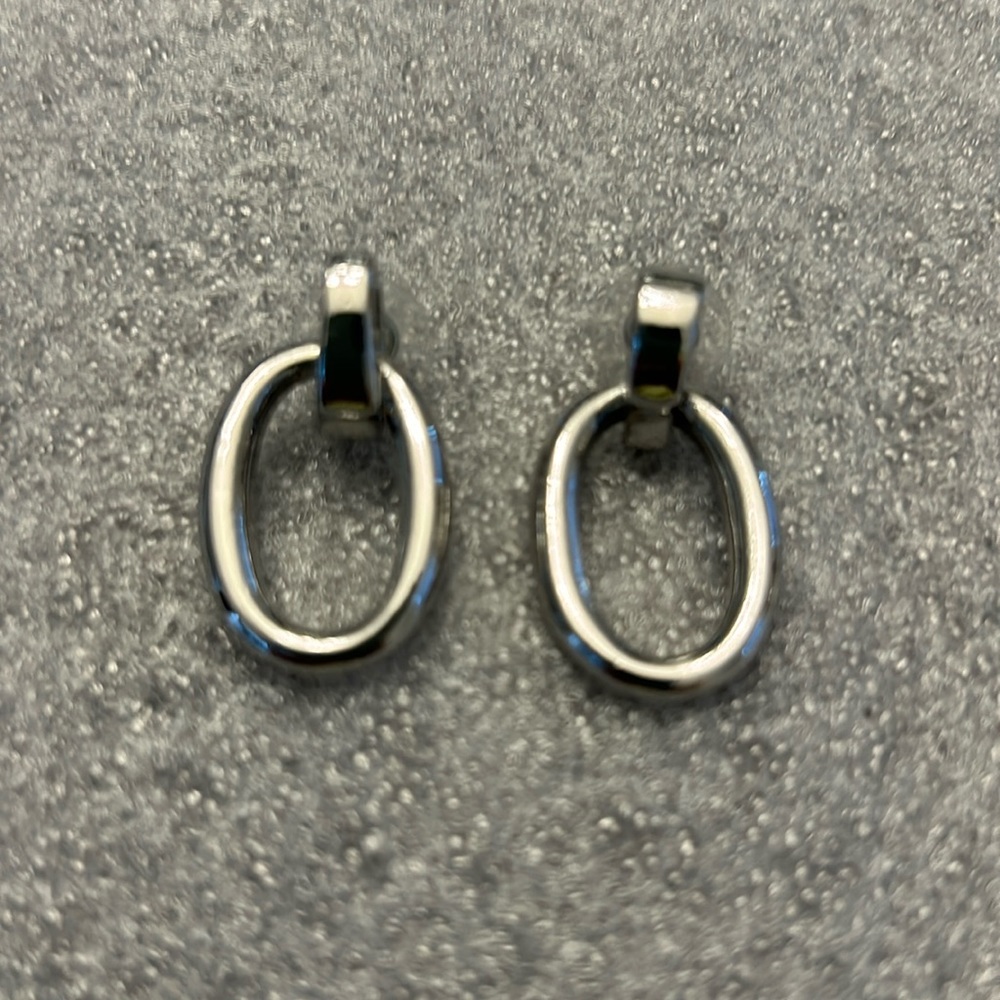 WHBM Silvertone Hanging Earrings